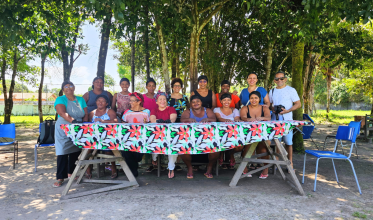 Com as mulheres da comunidade Pau Furado. Foto: Ettiene Angelim