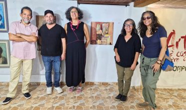 Werne Souza, os irmãos Vila, Rosângela Brito e Galvanda Galvão. Foto: Luciana Medeiros